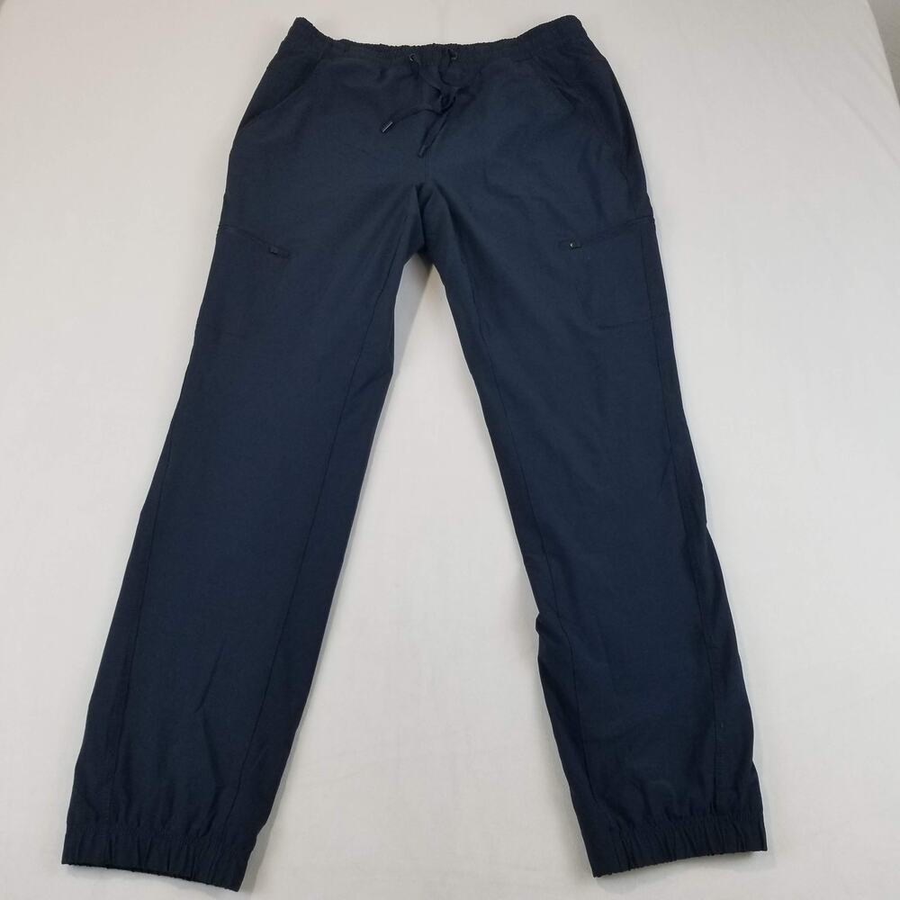 Eddie Bauer Pants Womens 8 Polar Fleece Lined Flexion Blue Zippered Pockets